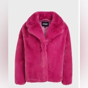 Red Apparis Faux Fur Coat